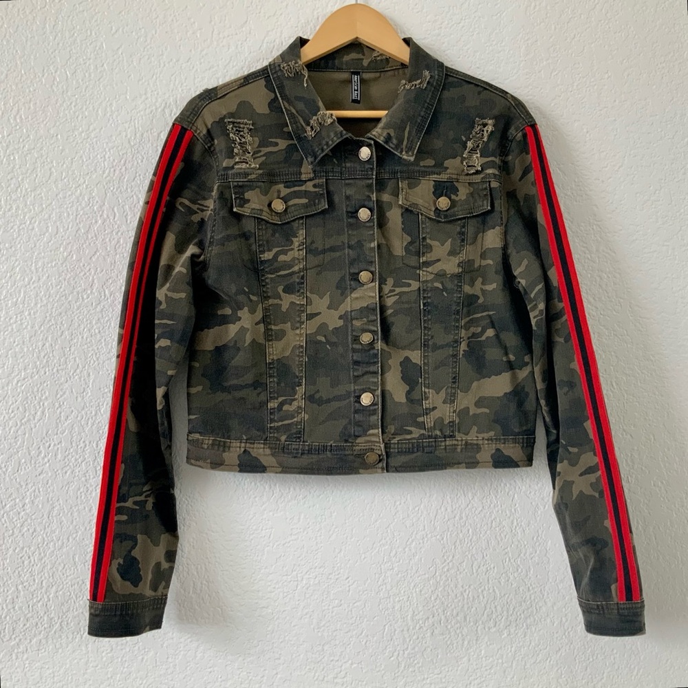 American Bazi, Militay Style, Camouflage, Trucker Jacket, Sz 2X